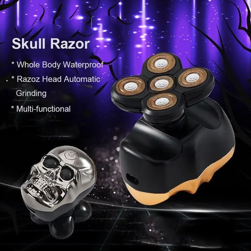 6 In 1 Men's Rechargeable Bald Head 5 Floating Heads Electric Shaver
