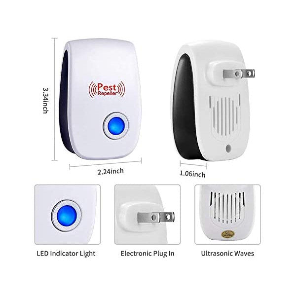 6 Packs Ultrasonic Pest Repeller Electronic Indoor Plug For Insects Miceant Mosquito Spider Rodent Roach Repellent