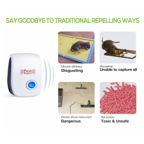 6 Packs Ultrasonic Pest Repeller Electronic Indoor Plug For Insects Miceant Mosquito Spider Rodent Roach Repellent