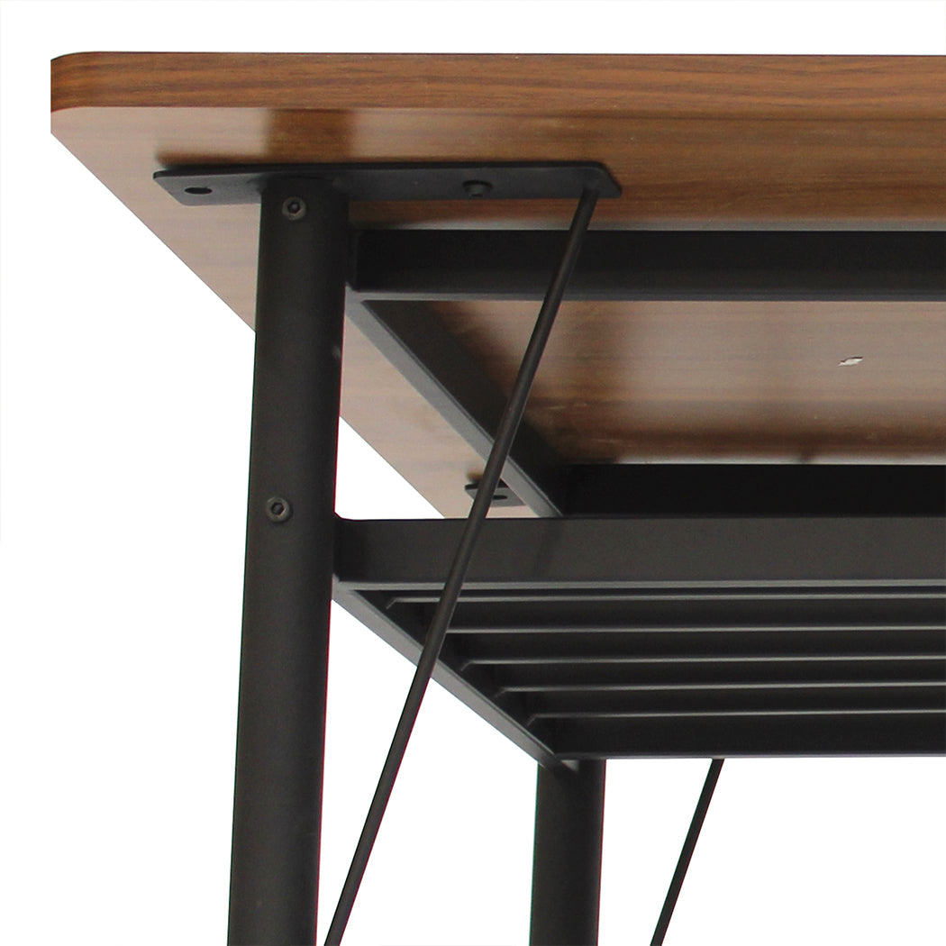 Stylish Dining Table With Storage Shelf 4 6 Seater 150Cm For Home Or Office