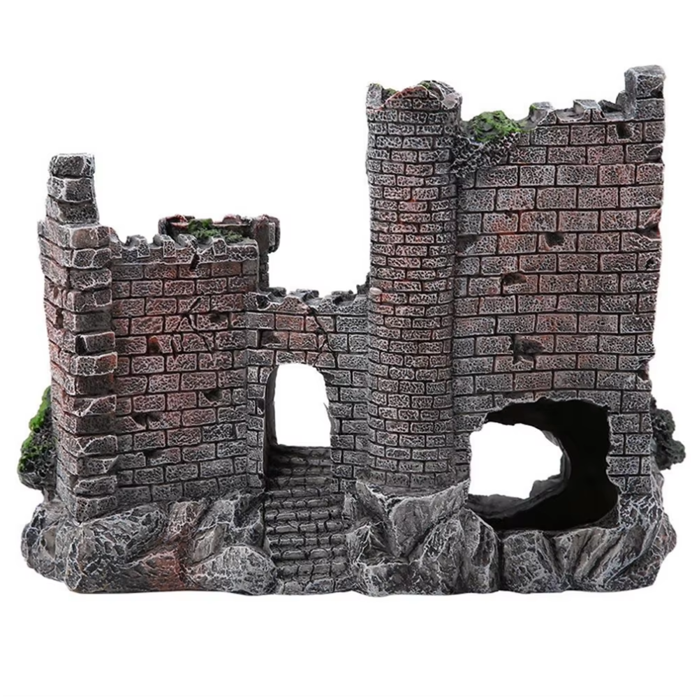 Sweethome Resin Ancient Castle Artificial Ornaments Fish Tank Aquarium Decor