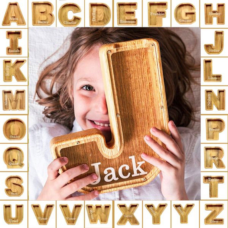 Alphabet Piggy Bank Letter Shaped Money