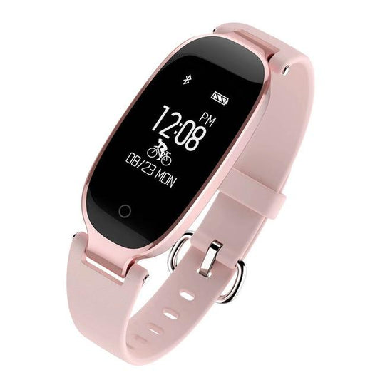 Pink Smart Wrist Band Fitness Tracker Heart Rate Monitor Bracelet