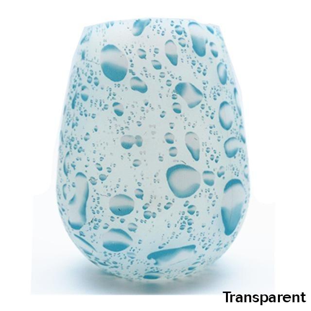 Unbreakable Silicone Wine Glasses Bpa Free Printed Outdoor Cups For Travel Picnic Pool Boat Camping