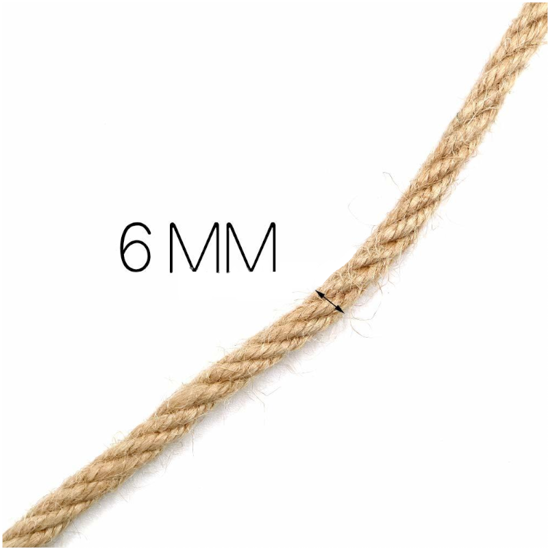 6Mm 1M-50M Natural Jute Cords Heavy Duty Twine Hemp Twisted Macrame String