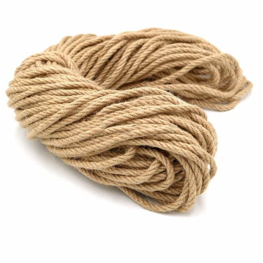 6Mm 1M-50M Natural Jute Cords Heavy Duty Twine Hemp Twisted Macrame String