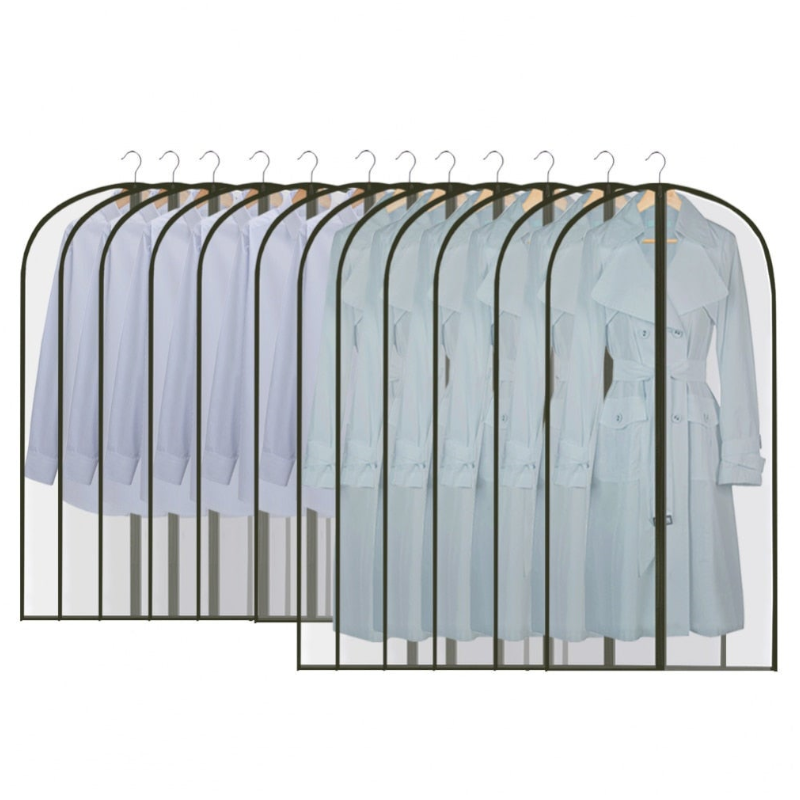 6 / 12Pcs Garment Pouch Case Organizer Dress Clothes Suit Coat Dust Cover Wardrobe Hanging Storage Bags