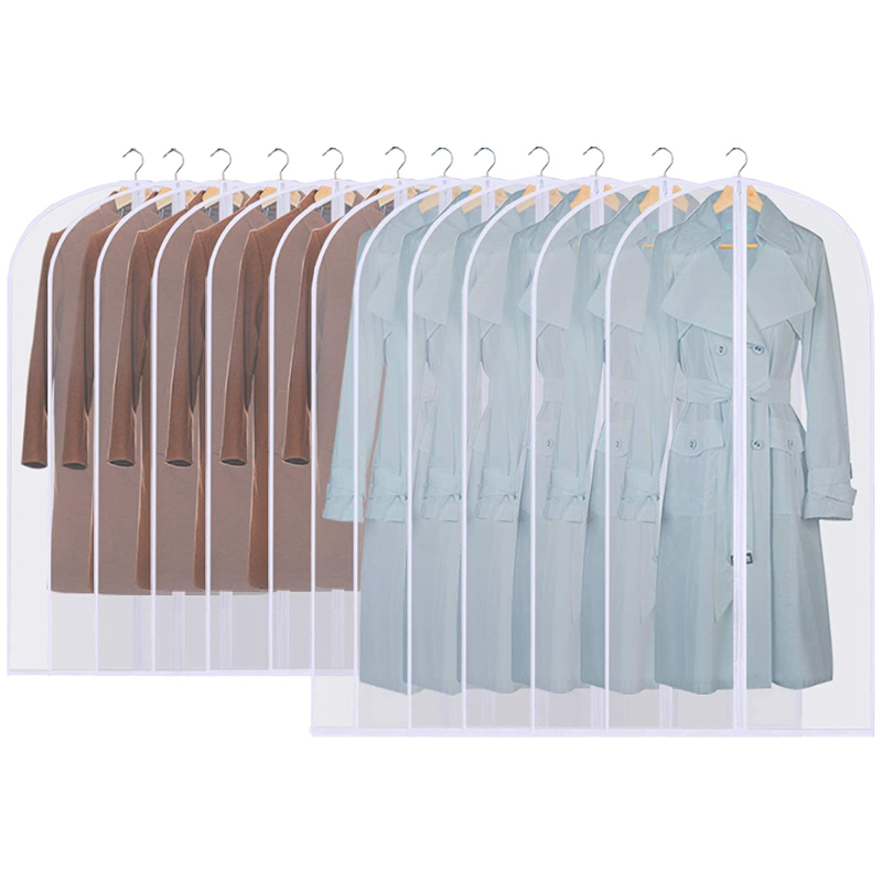 6 / 12Pcs Garment Pouch Case Organizer Dress Clothes Suit Coat Dust Cover Wardrobe Hanging Storage Bags