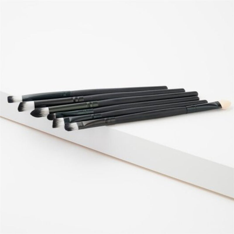 6Pcs Eyeshadow Eyebrow Powder Concealer Brush Cosmetic Make Up Tool Black
