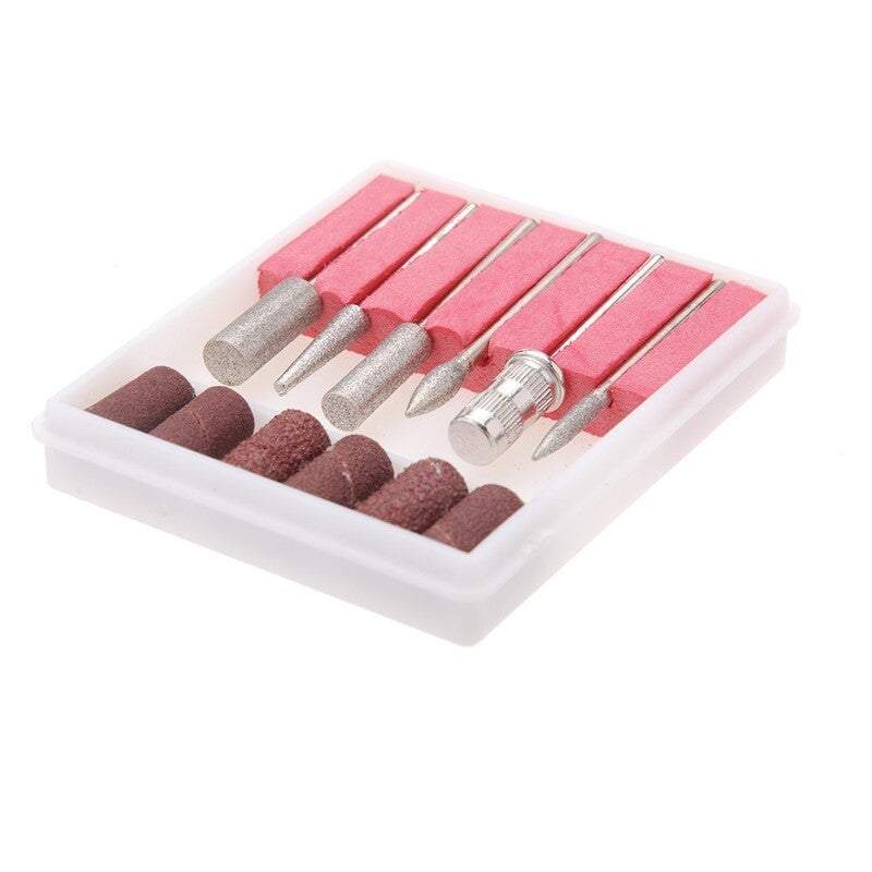 Nail Tools Cuticle Care 6Pcs Art Drill Bits Sanding Bands For Replacement Set Electric File Metal