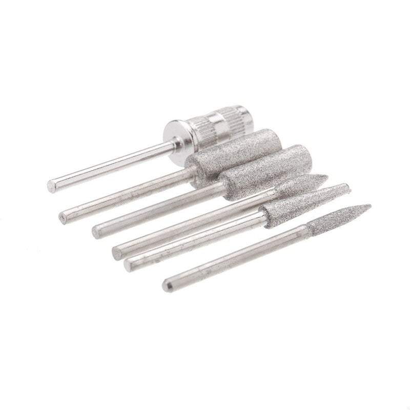Nail Tools Cuticle Care 6Pcs Art Drill Bits Sanding Bands For Replacement Set Electric File Metal