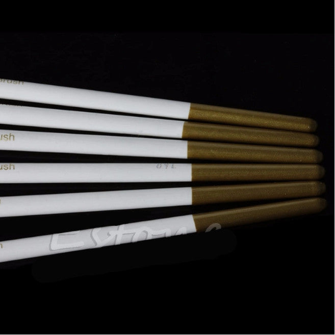 6Pcs/Set Nylon Hair Round Paint Brush Hook Line Pen Artist Draw Painting Craft