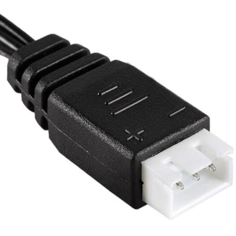 7.4V Usb Charging Cable Three Pin Plug With Overcharge Protection Lithium Battery Charger Black