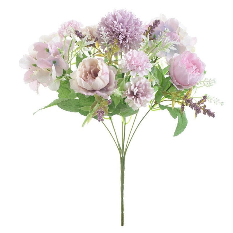 7 Style Colorful Peony Artificial Flower Wedding Road Home Interior Personality Floral Decoration Light Purple