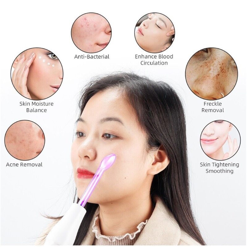 7-In-1 Electrode High Frequency Facial Machine Electric Acne Spot Remover Device