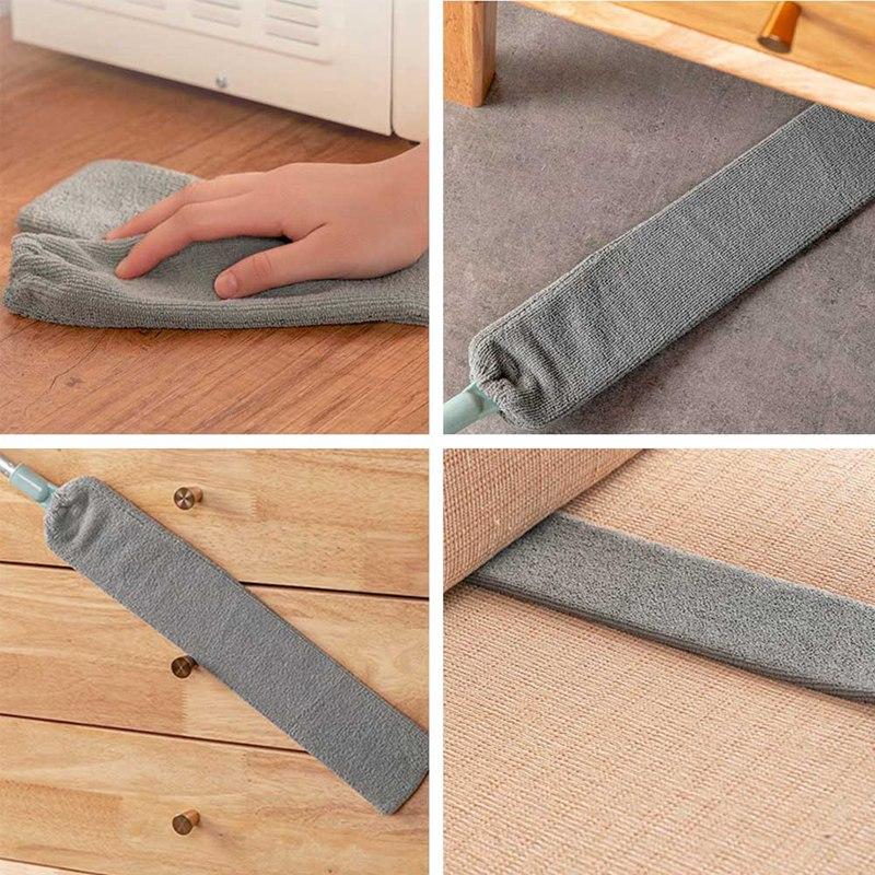 Bedside Dust Brush Long Handle Mop Sweep Magic Microfibre Duster