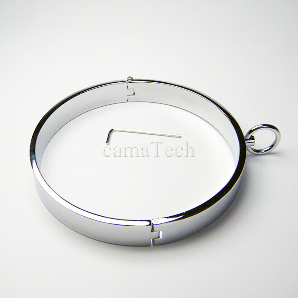 Stainless Steel Metal Collar Slave Play Bdsm Neck Restraints Fetish