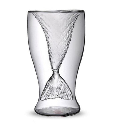 100Ml Novelty Mini Glass Mermaid Tail Cup Shotglass Transparent Fish