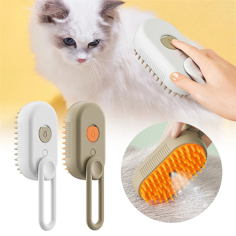 Cat Steam Brush Steamy Dog 3 In 1 Electric Spray Hair Brushes For