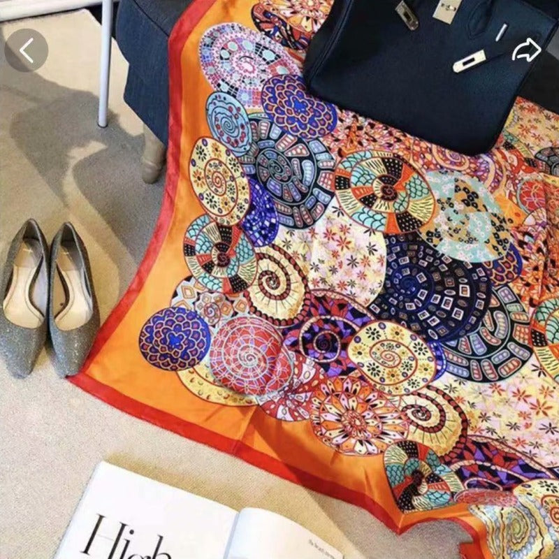 Colourful Shawl Travel Silk Scarf Women's Accessories
