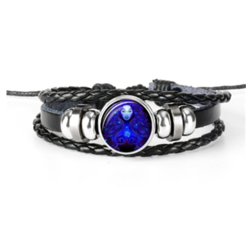 Veile Studios Zodiac Constellation Braided Design Bracelet For Men Women And Kids Fashion Jewellery