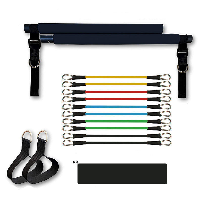 Fitness Yoga Pilates Bar Portable Gym Accessories Sport Elastic Bodybuilding Resistance Bands For Home Trainer Workout E