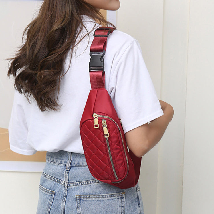 Rhombus Fanny Packs For Women Crossbody Waist Bags Sports Hiking Cycling Running