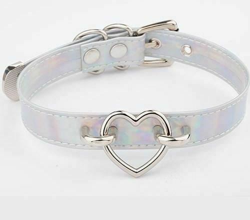Bdsm Heart Choker Collar Submissive Symbolic Jewelry Kink Fetish