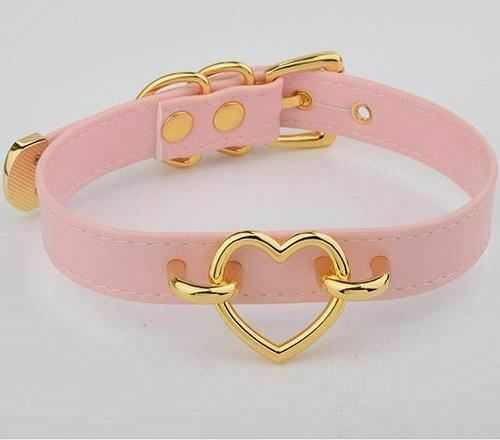 Bdsm Heart Choker Collar Submissive Symbolic Jewelry Kink Fetish