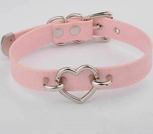 Bdsm Heart Choker Collar Submissive Symbolic Jewelry Kink Fetish