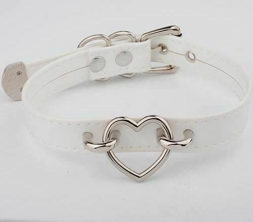 Bdsm Heart Choker Collar Submissive Symbolic Jewelry Kink Fetish