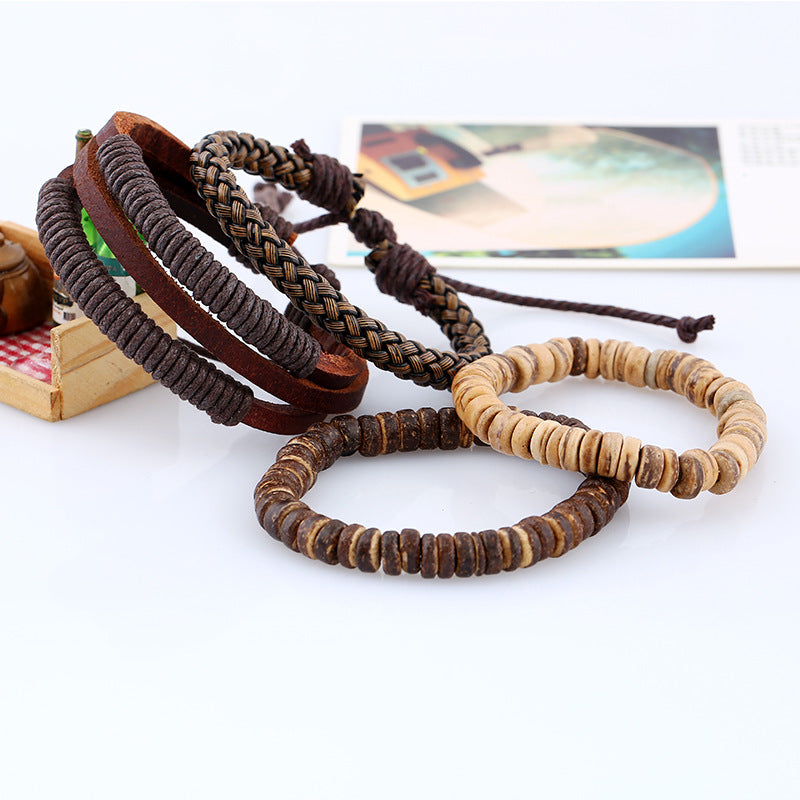 Veile Studios And American Minimalist Retro Set Bracelet Diy Woven Cowhide