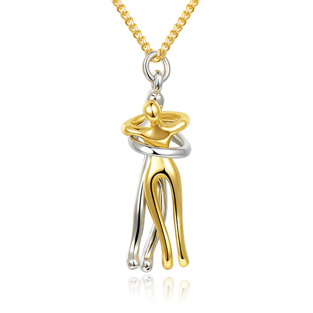 Veile Studios Hugging Couple Pendant Necklace Gift Idea