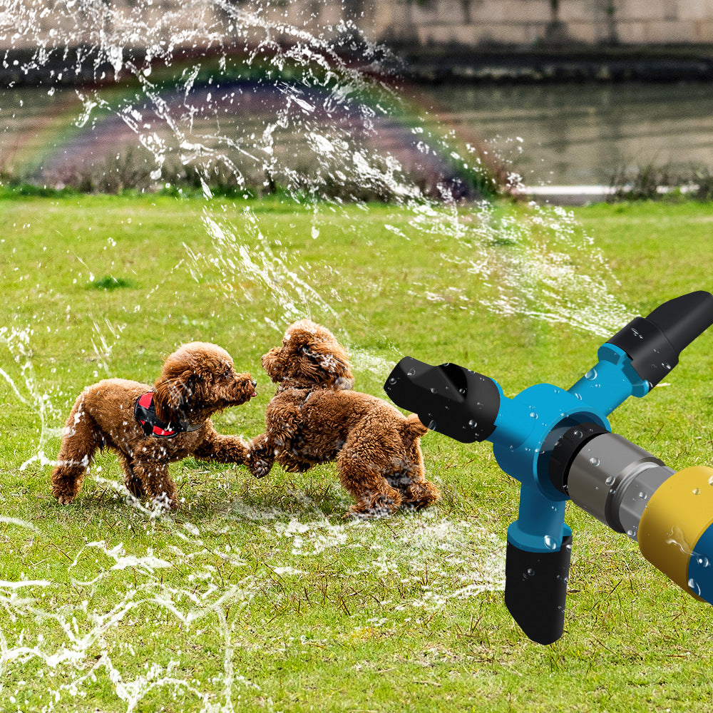 Summer Pet Garden Water Toy Watering Cooling Kids Trampoline Sprinkler