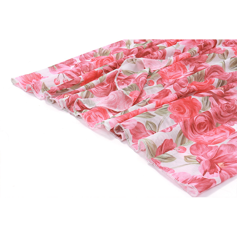 Women's Sweet Pastoral Floral Ruffled Dress Suspender
