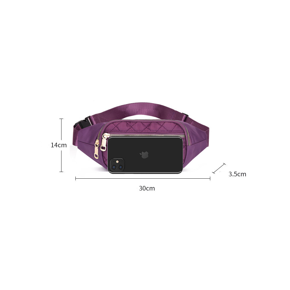 Rhombus Fanny Packs For Women Crossbody Waist Bags Sports Hiking Cycling Running