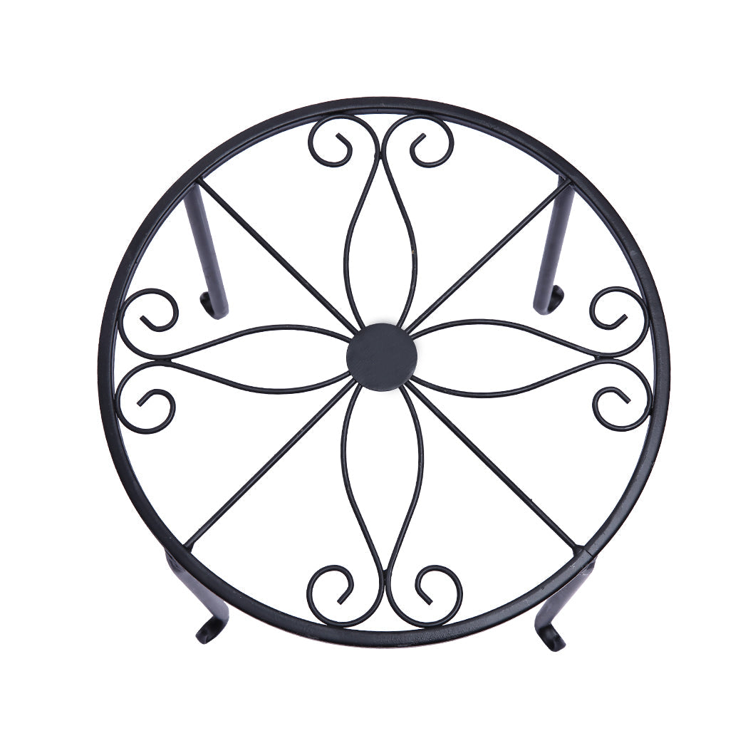 4 X Metal Plant Stand Outdoor Black