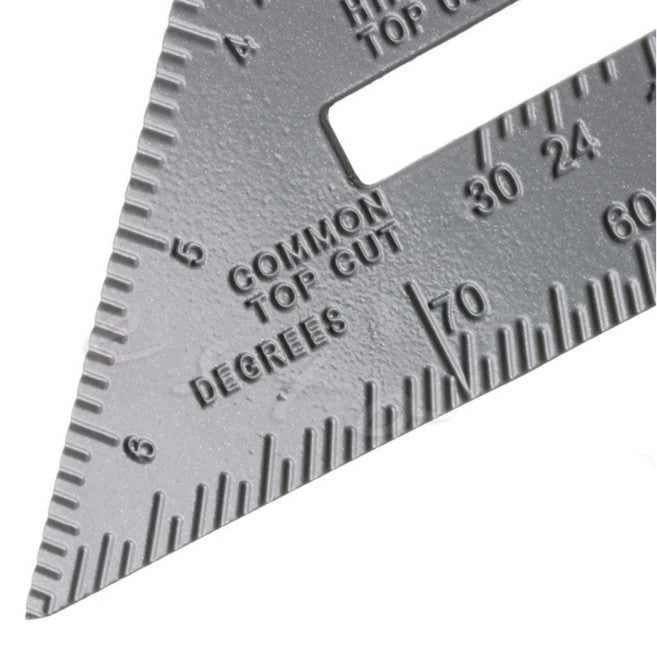 7Inch Aluminum Triangle Ruler Woodworking Miter Speed Framing Measuring Tool