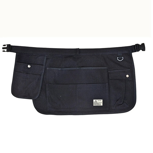 Gardening Apron Black Half Waist Canvas Multi Pocket Tool Carrier