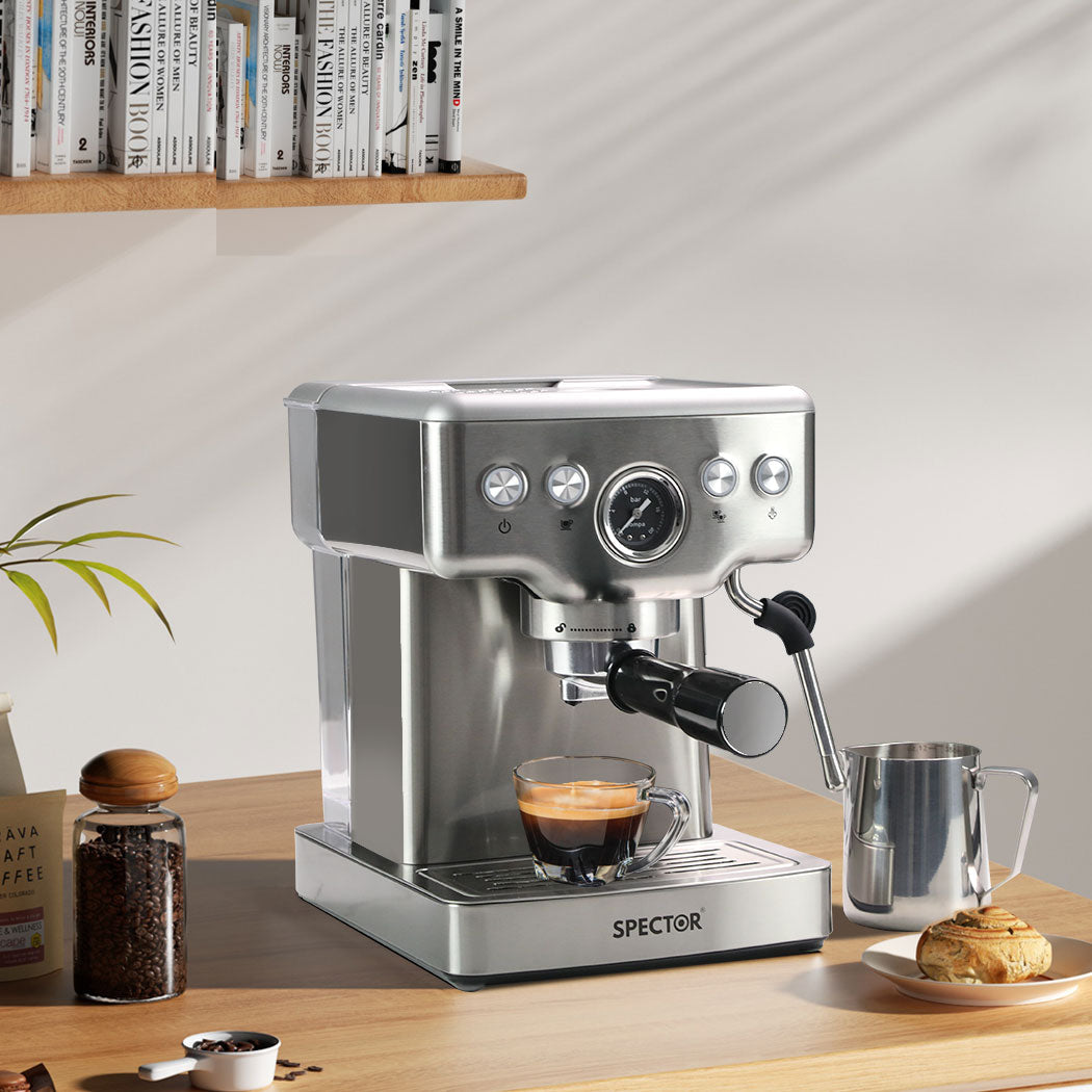 Spector 20 Bar Coffee Machine Espresso Maker With Milk Frother