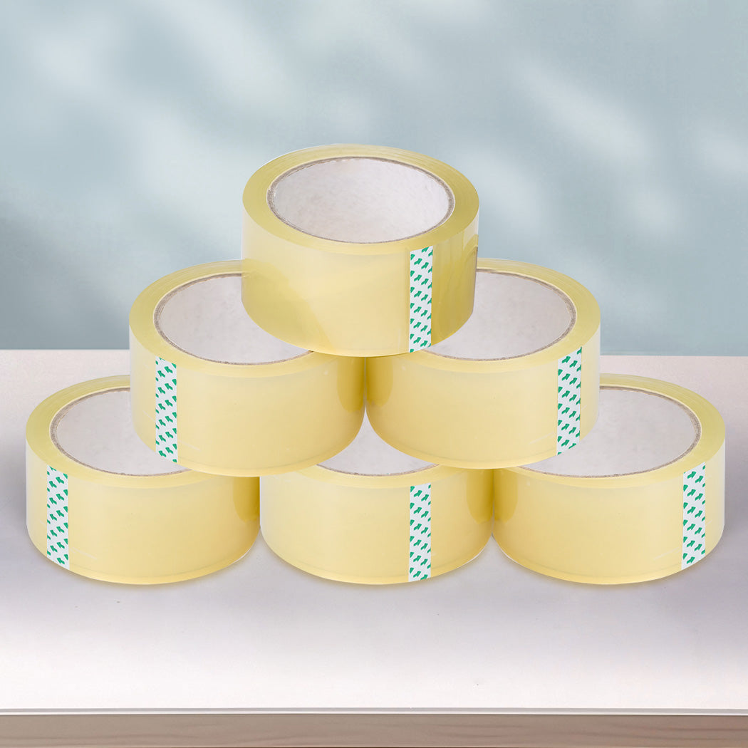 6 Rolls Packing Tape 45Mm X 75M Durable Adhesive For Shipping And Storage Use