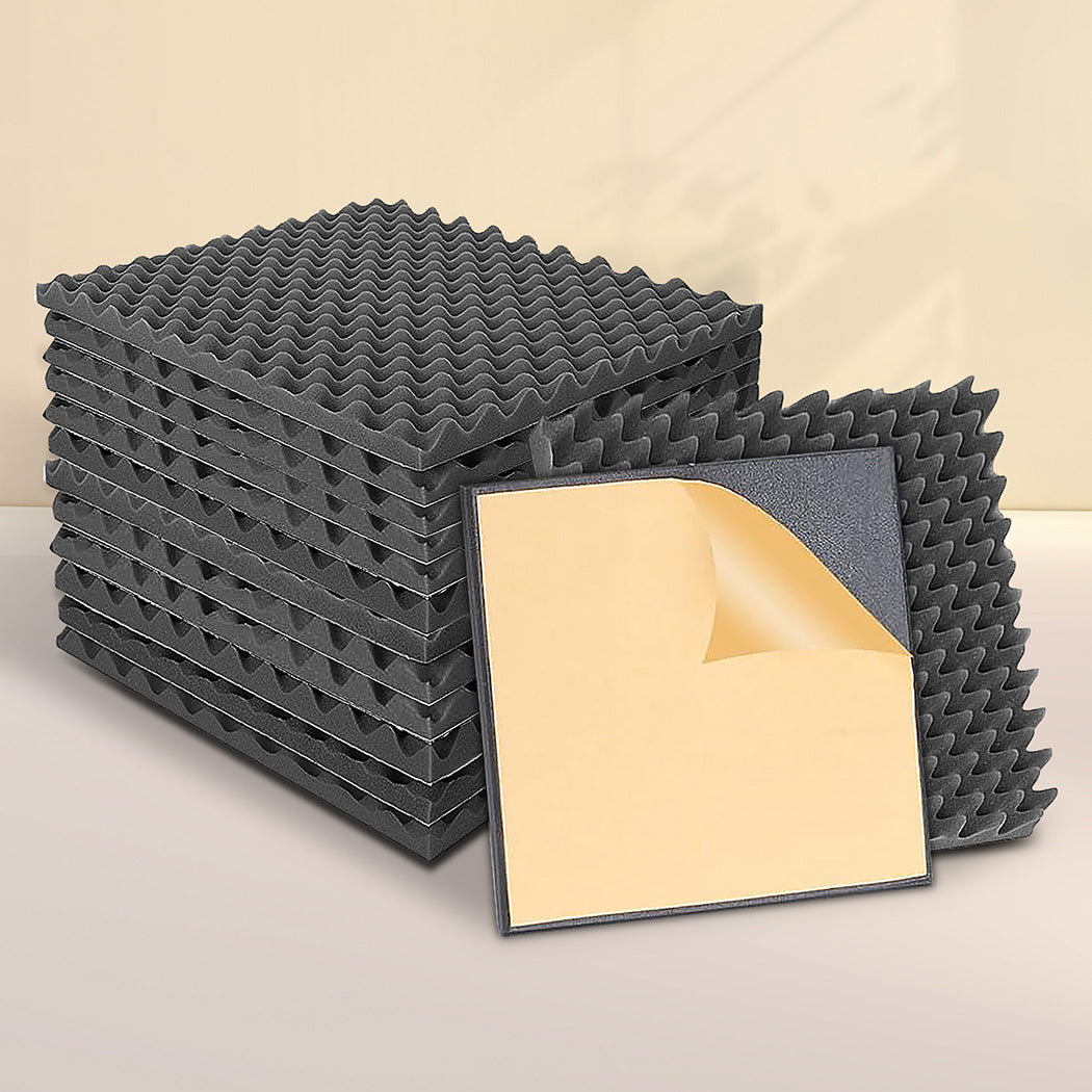 14Pc Acoustic Foam Wall Panels 50X50x5cm