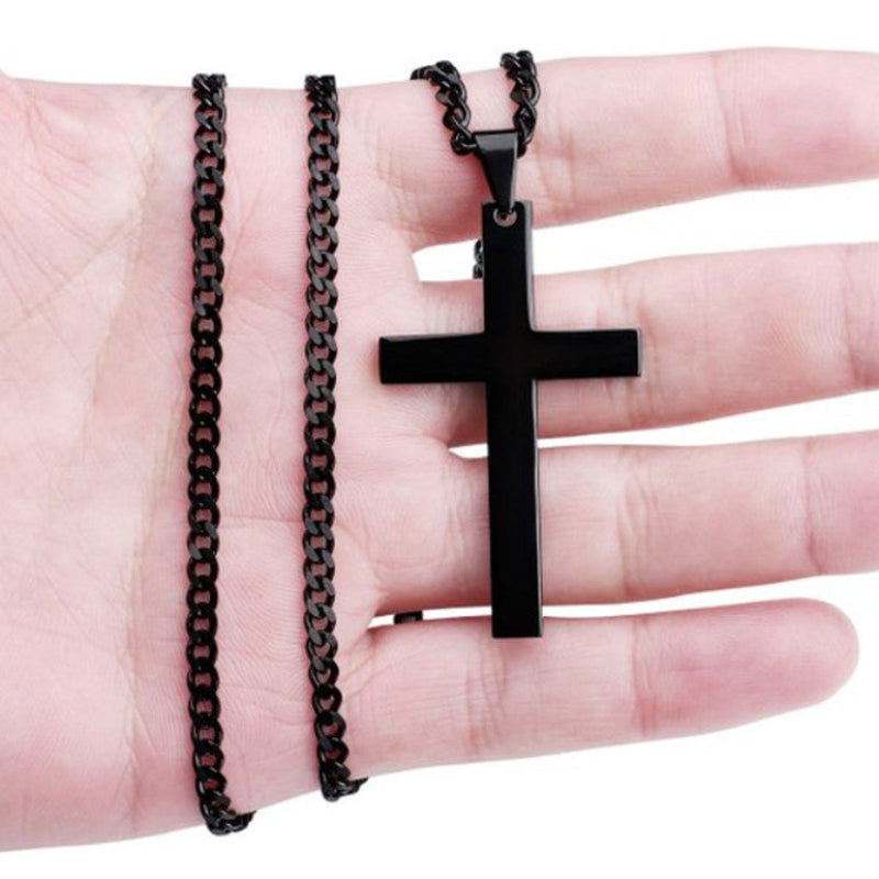 Classic Cross Necklace Men's Pendant Fashion Stainless Steel Jewelry Accessories