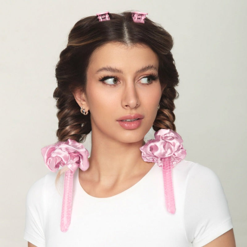 7 Piece Set Of Hair Gel Curler Express Kit Heatless Curly Sticks Long