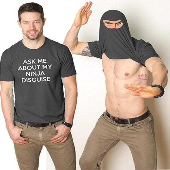 Ask Me About My Ninja Disguise Flip Funny T Shirt