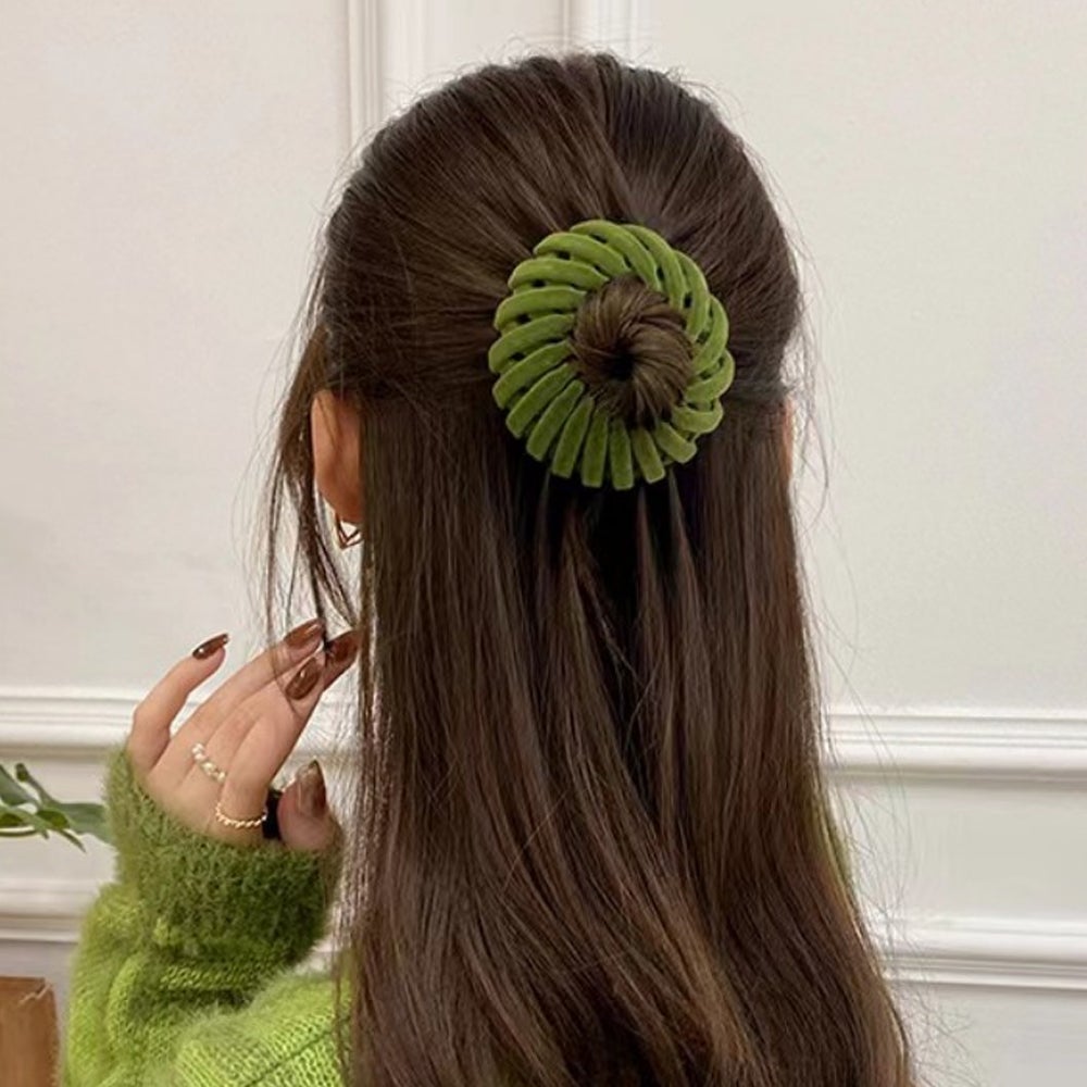 7Pcs Bird Nest Style Hair Clips Fashionable Expandable Ponytail Holder Claw For Women And Girls