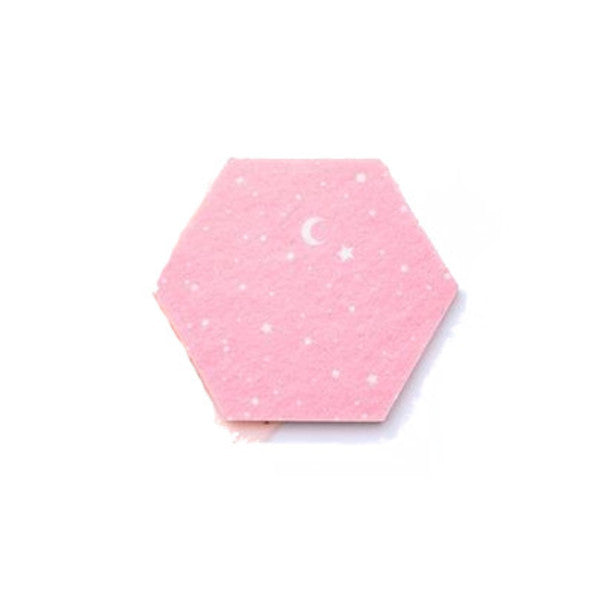 7Pcs Hexagon Moon Star Felt Board Photo Display Wall Art