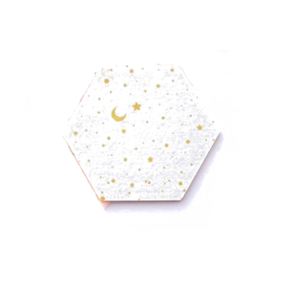 7Pcs Hexagon Moon Star Felt Board Photo Display Wall Art