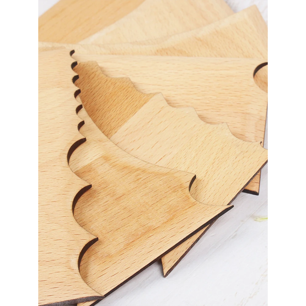 7 Pcs Pottery Trimming Tools Clay Foot Shaper Wooden Texture Profile Rib Bundle Hand