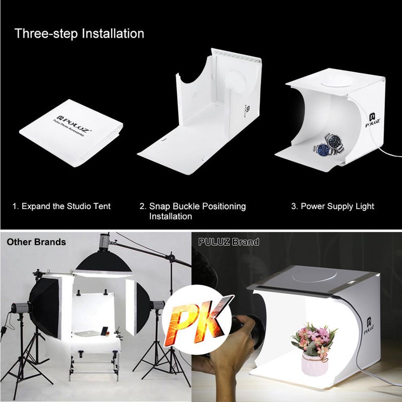 8.7 Inch Lightbox Photo Studio Box Tabletop Shooting Tent Photography Softbox Set For Items Display